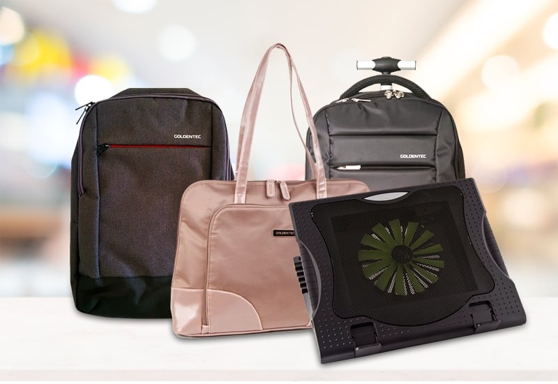 mochilas de notebook e cooler externo